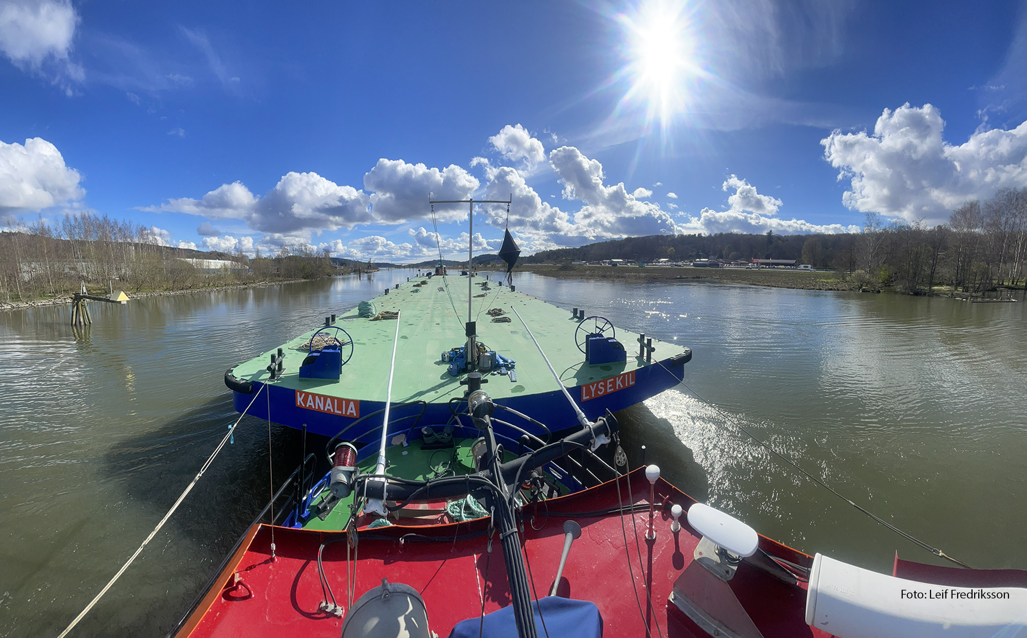 Sandinges pråm Kanalia i Göta älv.